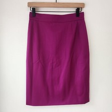 VTG Genny by Gianni Versace 100 Wool Purple Pencil Skirt Straight Career 8