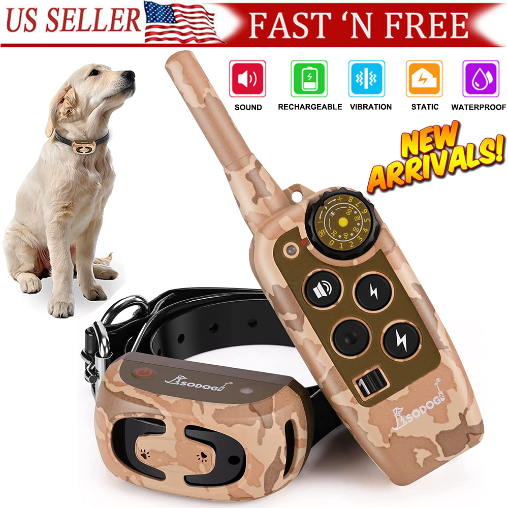 de Adiestramiento Perros Control Remoto Recargable vibración de choque eléctrico de mascotas NUEVO | eBay