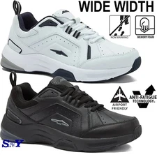 AVIA Men's Lace Up Leather Walking Shoes Memory Foam Insole WIDE WIDTH