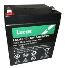 2 X Lucas 12V 5AH (4AH 4.5AH 5AH) VRLA AGM Sealed Rechargeable Battery No Spill