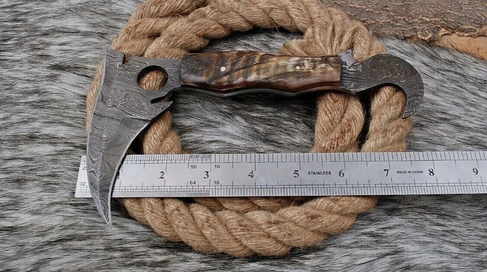 Cuchillo KARAMBIT Damasco Hecho a Medida Garra Espiga Completa Hoja Fija Caza SUPERVIVENCIA Foto 3 de 4