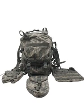 USGI ACU MOLLE II ASSAULT PACK W/O STIFFENER 3 DAY 2 TRIPLES 1 CANTEEN 1 E-TOOL