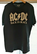 AC/DC Back In Black T-Shirt Tee Shirt XL NEW without Tags Raised Lettering