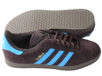 Adidas Men's Gazelle Shadow Brown Sky Rush Blue Sneakers Size 10 NIB JH5392