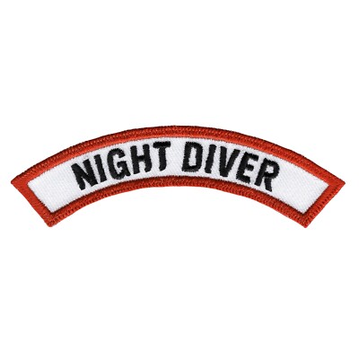 NIGHT DIVER CHEVRON - SCUBA DIVING iron-on DIVE PATCH embroidered applique