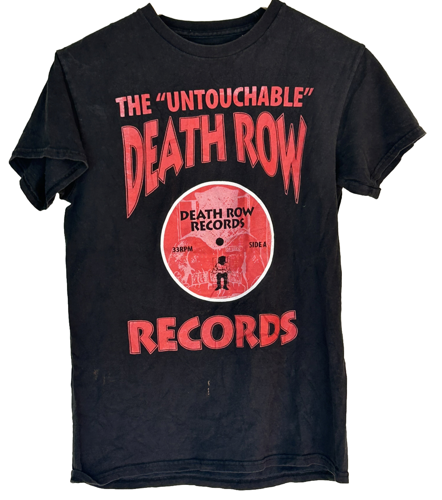 FILA Maglietta Death Row Records Tupac Maniche Corta Collo Crew Concerto Camicia Band T shirt