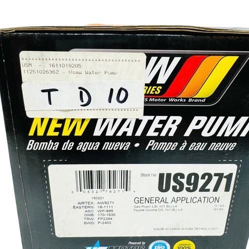 US Motor Works US9271 Engine Water Pump - Picture 3 of 8