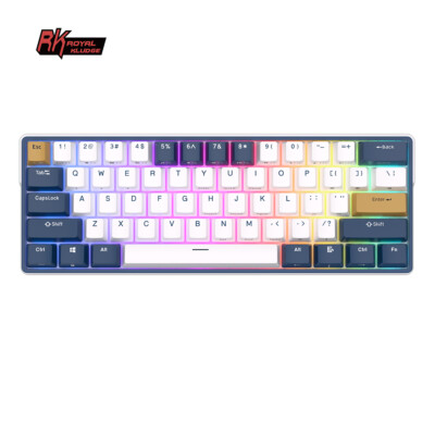 Royal Kludge RK61Plus 3-Mode Hot-Swap RGB Mini Mechanical Keyboard Klein Blue-S