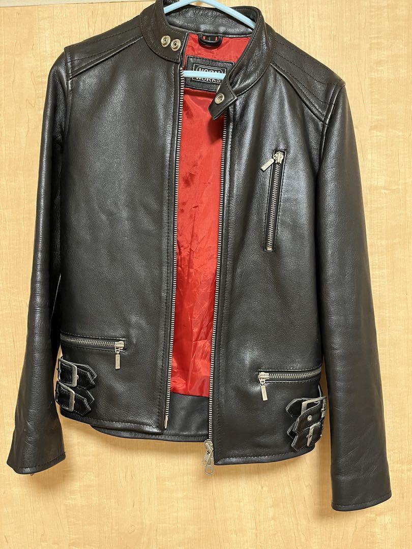 ジャケット・アウター used wrinkle single biker jacket Used HORN WORKS Women's Leather Jacket Size 1 Black Biker Jacket