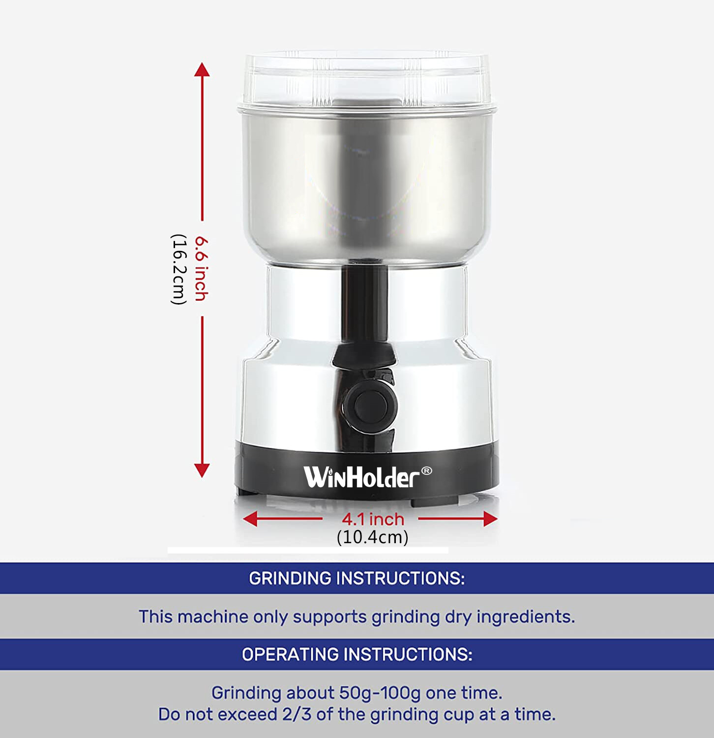 Electric Coffee Bean Grinder Nut Herb Grind Spice Mill Blender Machine USA