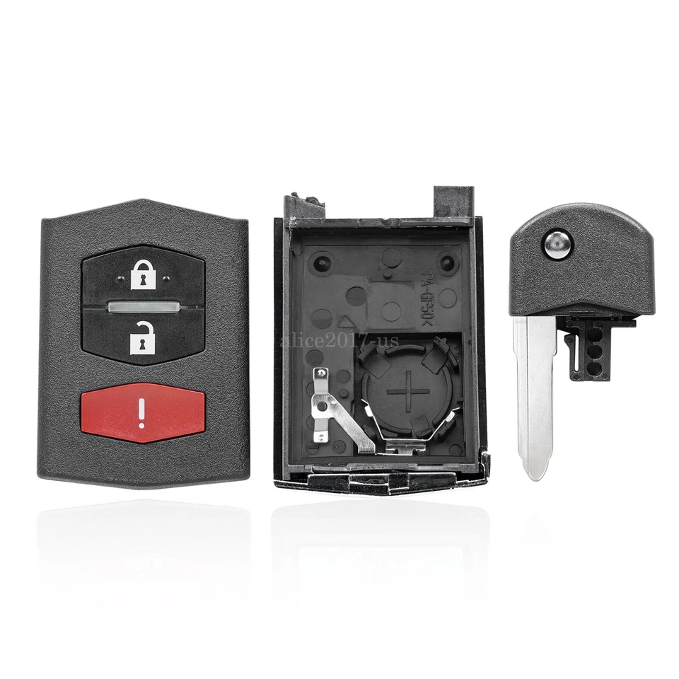 2 para 2006 2007 2008 2009 2010 2011 2012 Mazda 5 controle remoto chaveiro estojo sem cortes - Imagem 3 de 4