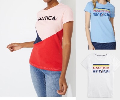 NWT Women's Nautica Short-Sleeve Tee ( T ) Shirt Sz L -2XL