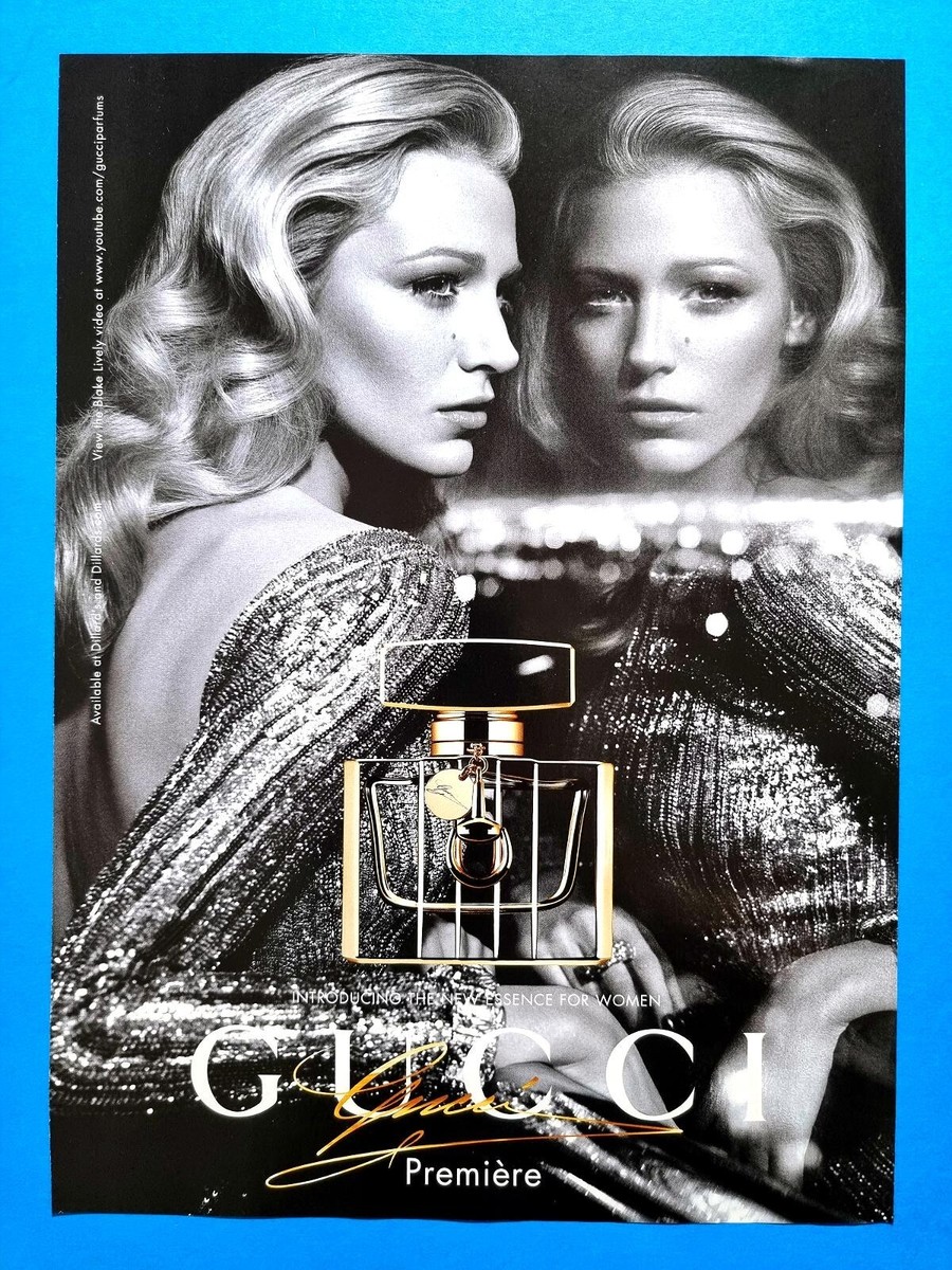GUCCI Page Blake Lively in Fragrance Magazine Print AD D1465