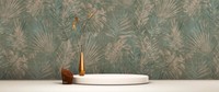 Vliestapete Tropisch Blattmuster Dschungel Farne Beige GrüN 38638-2 (3,73€/1Qm)