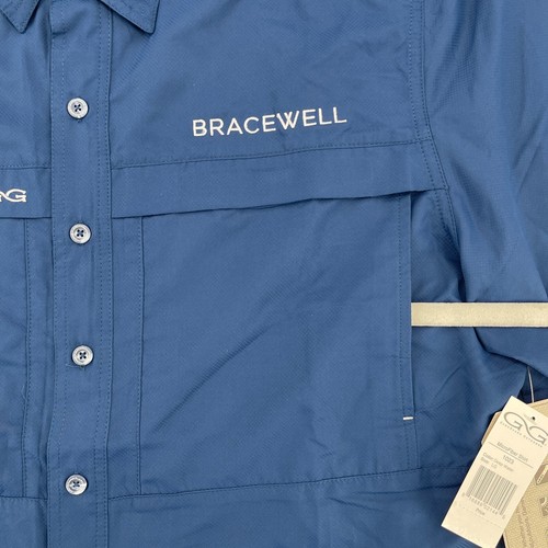 GameGuard Shirt Men's Large Solid Blue Short Sleeve Fishing Camping Outdoor NWT - Picture 5 of 12