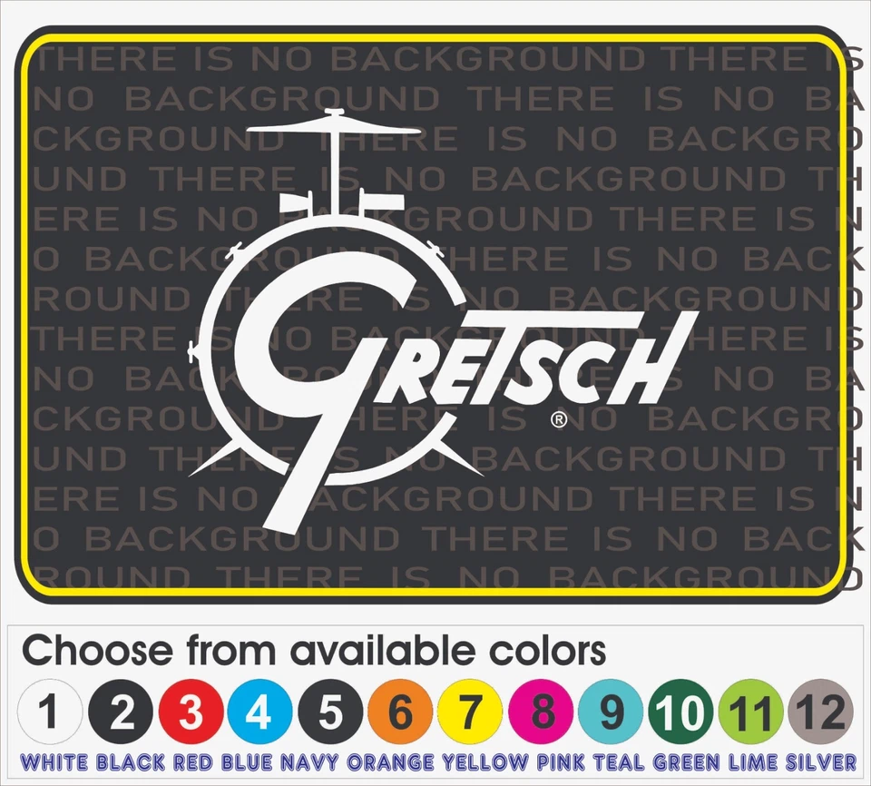 ORACAL This decal/sticker is compatible with Gretsch Drums and others 7"