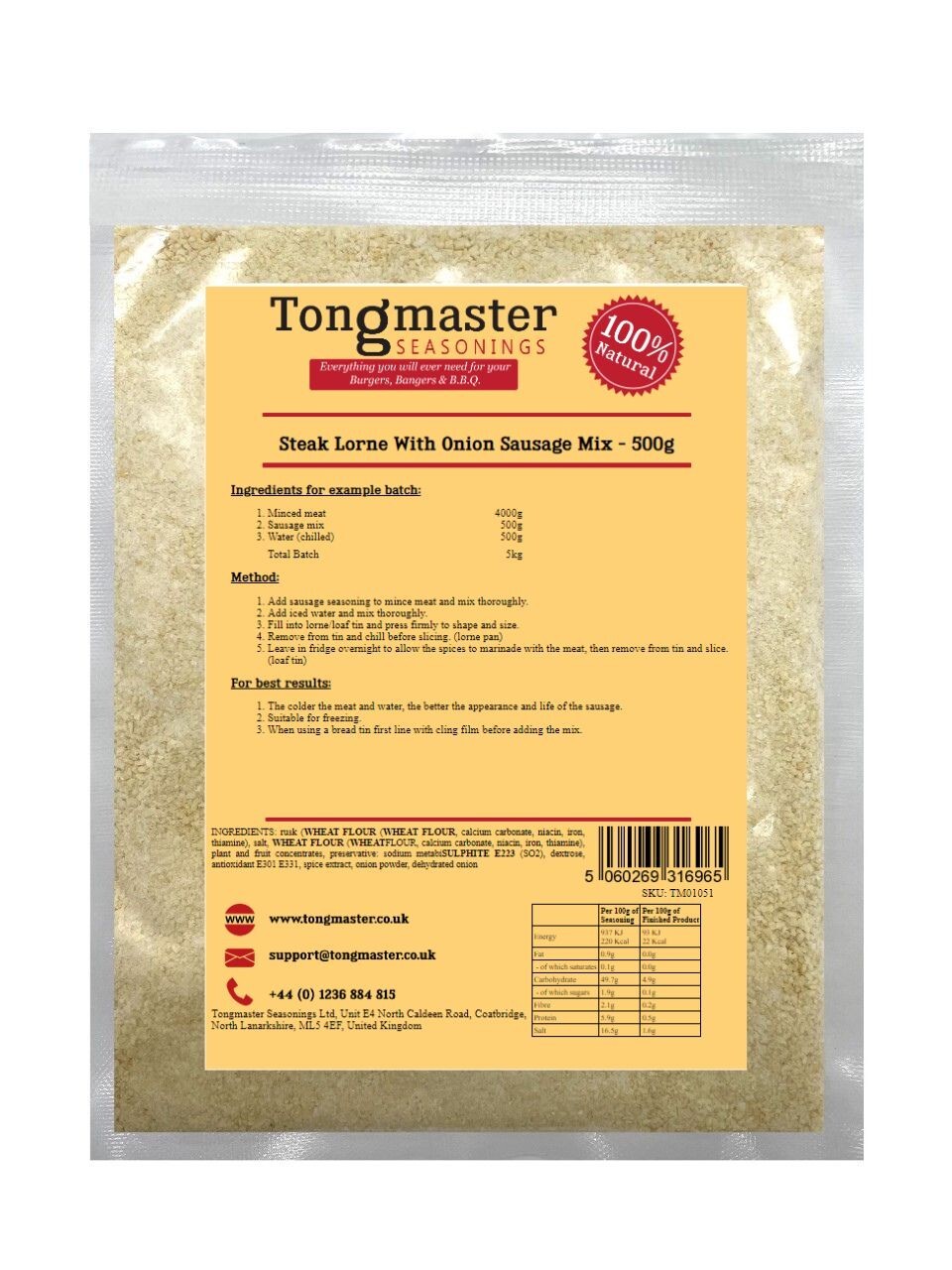Steak Lorne With Onion Sausage Complete Mix - 500g