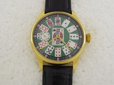 Molnija CARTE DA GIOCO MATRIMONIO!!! Orologio Uomo Molnia Vintage Russia Bellissimo ORO