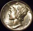 1939-D Mercury Dime Gem BU Uncirculated