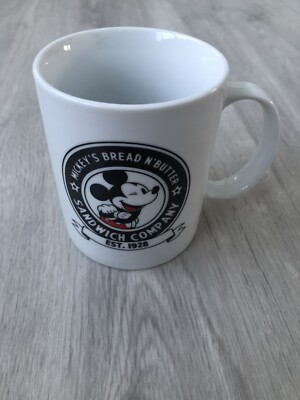 Disney Butlers Mickey s Bread N Butter Sandwich Company Est 1928 Retro Tasse 
