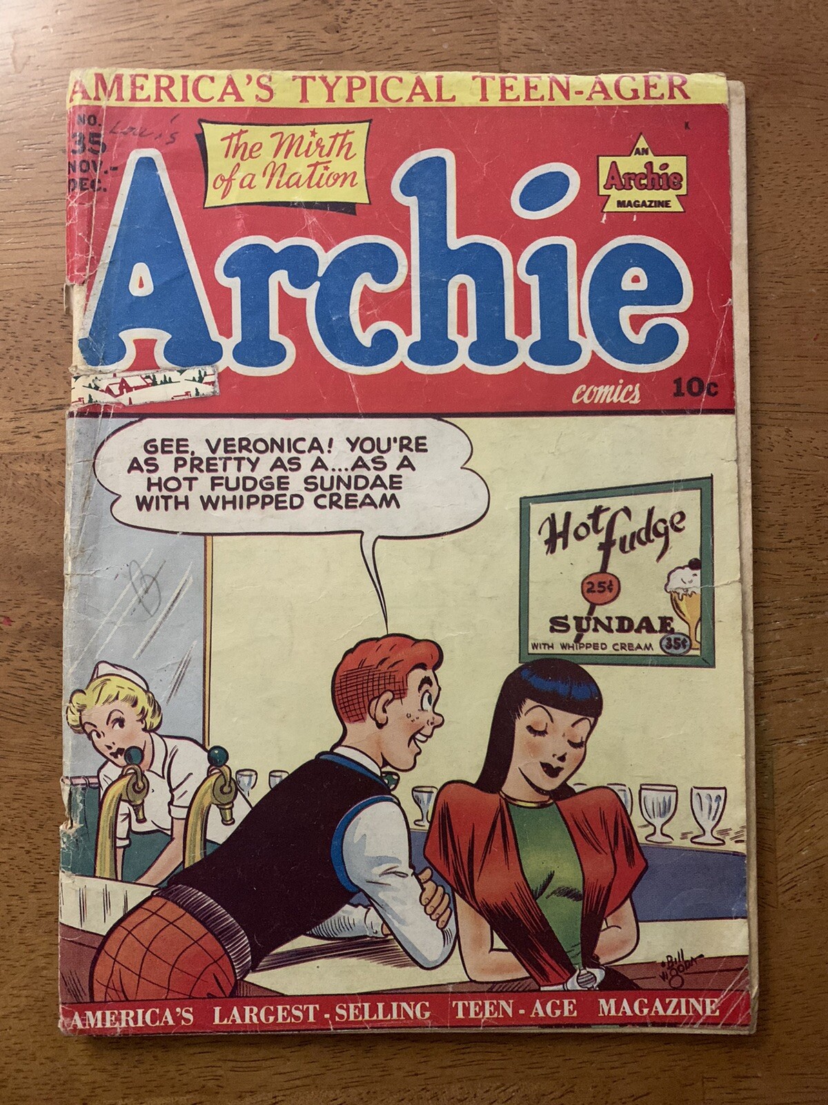 Archie Code Archie Comics #35 1948 Golden Age Pre Code Archie Comics Low Grade | eBay