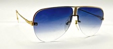 Vintage Gold Pilot Half Rim Metal Sunglasses FRAMES ONLY Taiwan