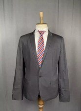 Allsaints Resident Men's Black Cotton Silk Club Blazer Sportcoat Jacket Size 44