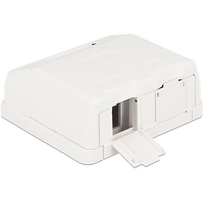 Delock Keystone Leergehäuse 2 Port mit Staubschutz # 86236