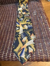 Talbots Studio For Nordstroms Multi Color Abstract Tie 100% Silk Made In USA