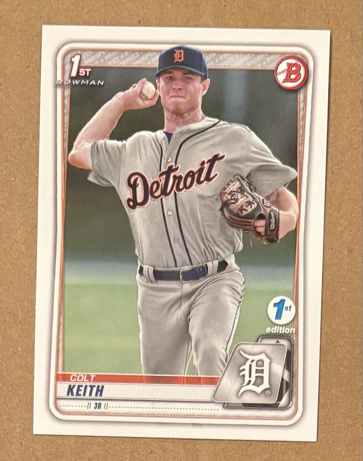 Colt Keith #BD-54 Baseball Cards 2020 Bowman Draft 1st Edition trading card — raw and PSA graded price guide