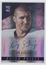 2014 Panini Prestige Rookie Extra Points Blue Signatures CJ Fiedorowicz Auto 1be