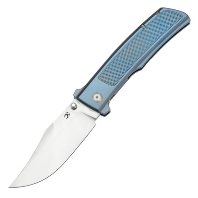 Kansept Bison Pocket Folding Knife 4.25 Satin Cpm S35Vn Steel Sharp Blade Blue