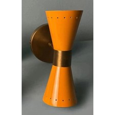 Mid Century Pair of Italian Diabolo Brass Wall Sconce Modern Handmade Wall Lamp