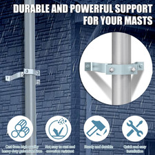Rohn WM4 Soporte De Pared Con 3" Off – Soporte Para Mástiles 7/8" Hasta 2 – 3/4" OD (r-wm4