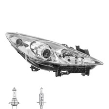 Halogen Scheinwerfer rechts H1 für Peugeot 307 SW CC inklusive Lampen