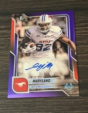 2025 Bowman U Chrome RJ Maryland Purple /75 AUTO #BCA-RJM Green Bay Packers RC