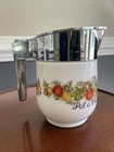 Gemco Corning Ware Vintage Pot a Creme Creamer Pitcher Spice of Life Milk Glass