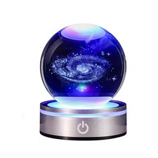 K9 Crystal Ball Night Light with Constellation Solar System 3D Design - 6-C...