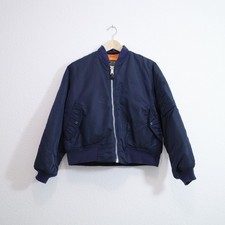 Schott MA-1 Herren Bomberjacke – Navy – Vintage – Original – Größe geschätzt S