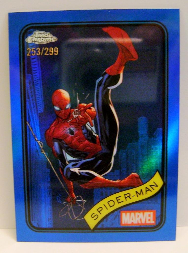 SPIDER-MAN #253 /299 BLUE REFRACTOR MARVEL TOPPS CHROME 2025