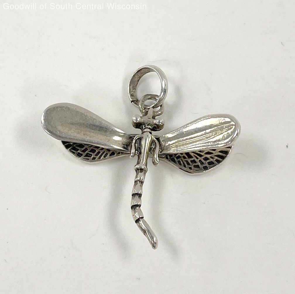 Sterling Silver Dimensional Realistic Dragonfly P… - image 1