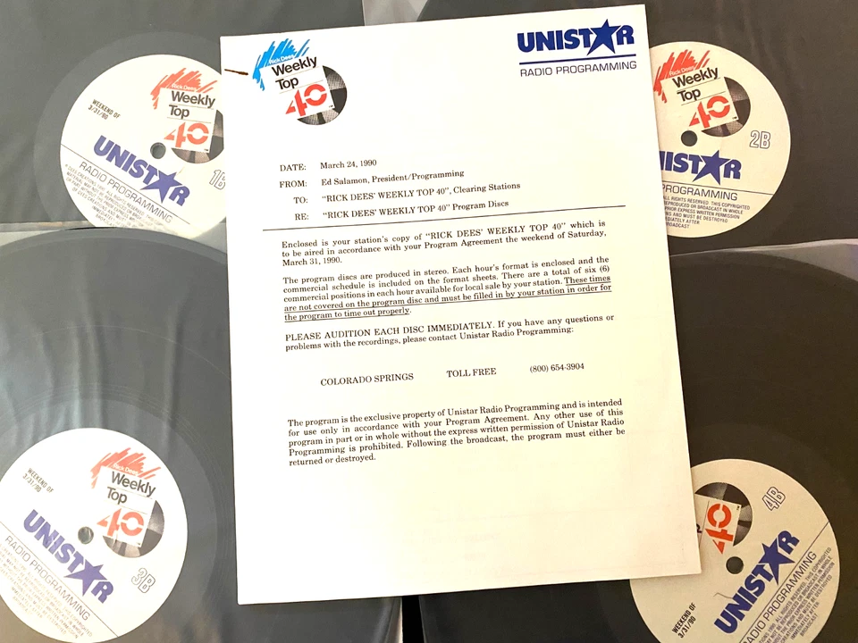3/31/90 RICK DEES WEEKLY TOP 40 HAC: KISS,PHIL COLLINS, ADAM ANT,SINEAD O'CONNOR - Image 2 of 4
