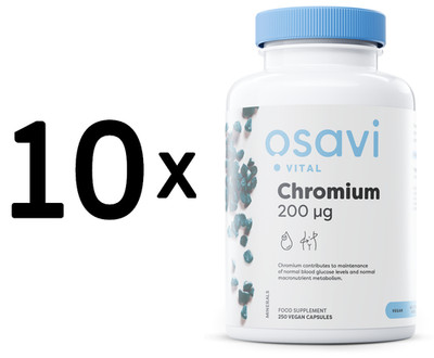 10 x Osavi Chromium, 200mcg - 250 vegan caps (44,00 EUR/kg)