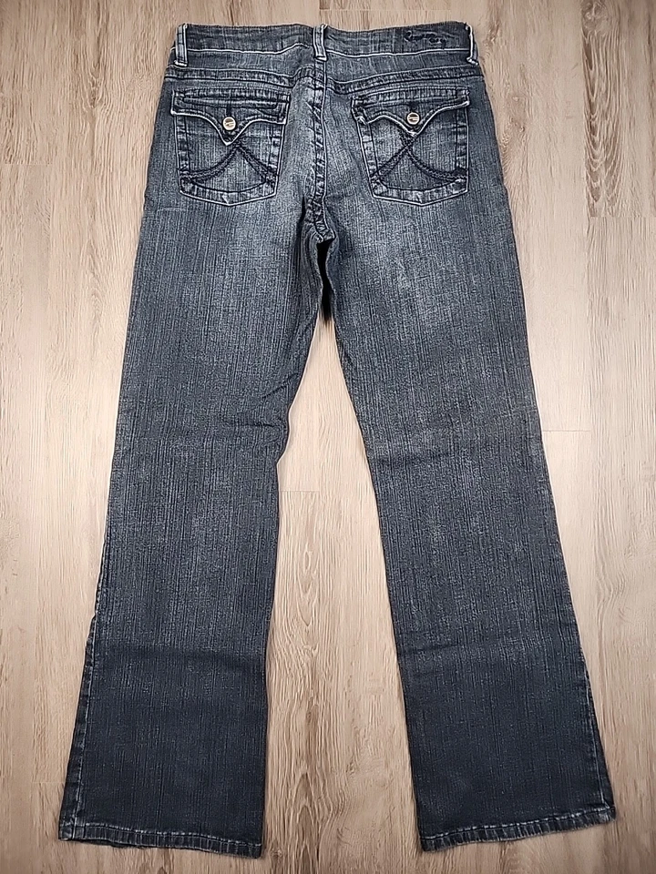 Pantalones de mezclilla para mujer Common Genes de pierna recta con bolsillo con solapa talla 8 Foto 3 de 4