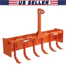 55" Box Blade for Tractor 3 Point Hitch Box Scraper Attachment For Cat 0 & Cat 1