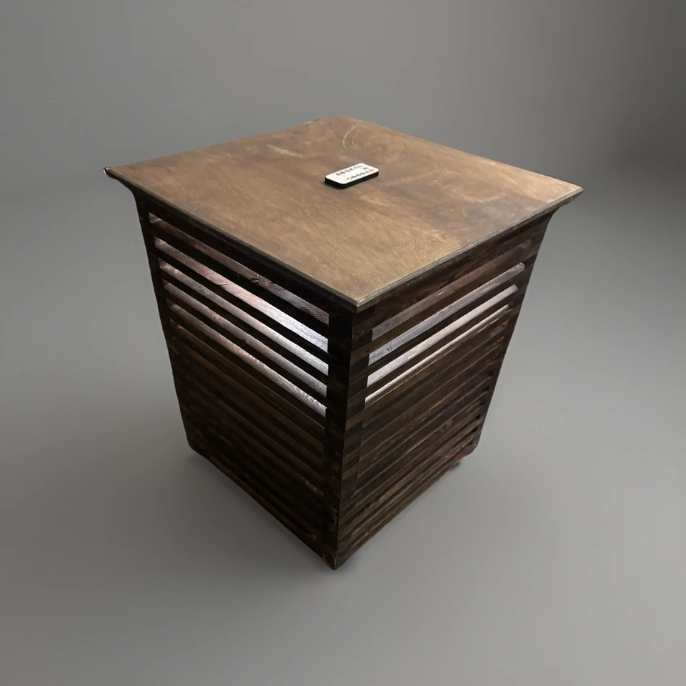 Wood Table With LED Light/remote 2x2” Solid Wood Table Birch Top - Image 4 of 4