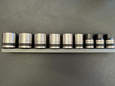 #ad #ad Craftsman 3 8 Inch Drive 12 Point Universal Metric Socket set of 9 W Rail $19.19