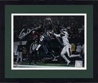Framed Garrett Wilson New York Jets Signed 8 x 10 Leaping Touchdown Catch Photo