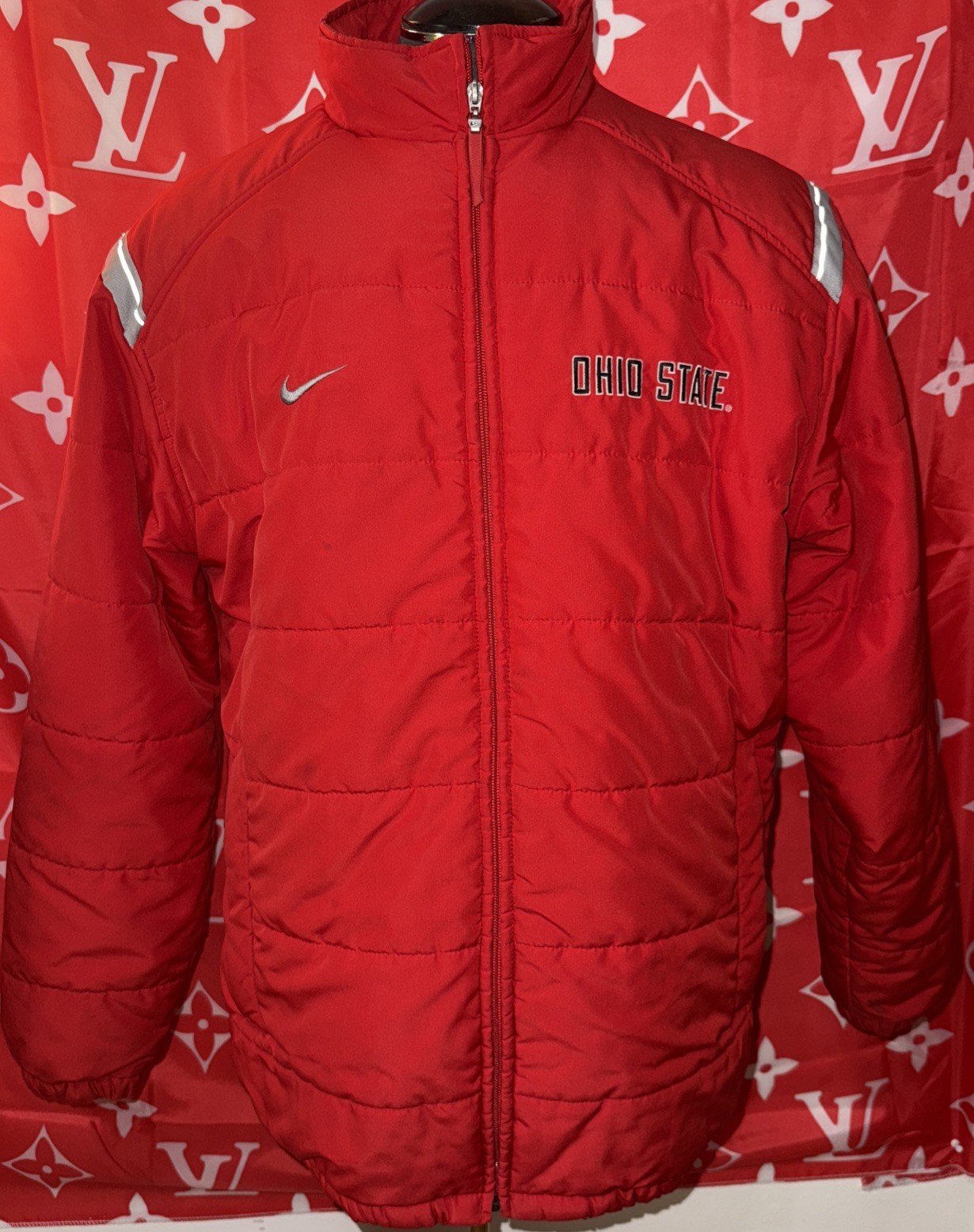 Vintage Nike Ohio State Authentic Team Apparel Puffer Coat Size Large
