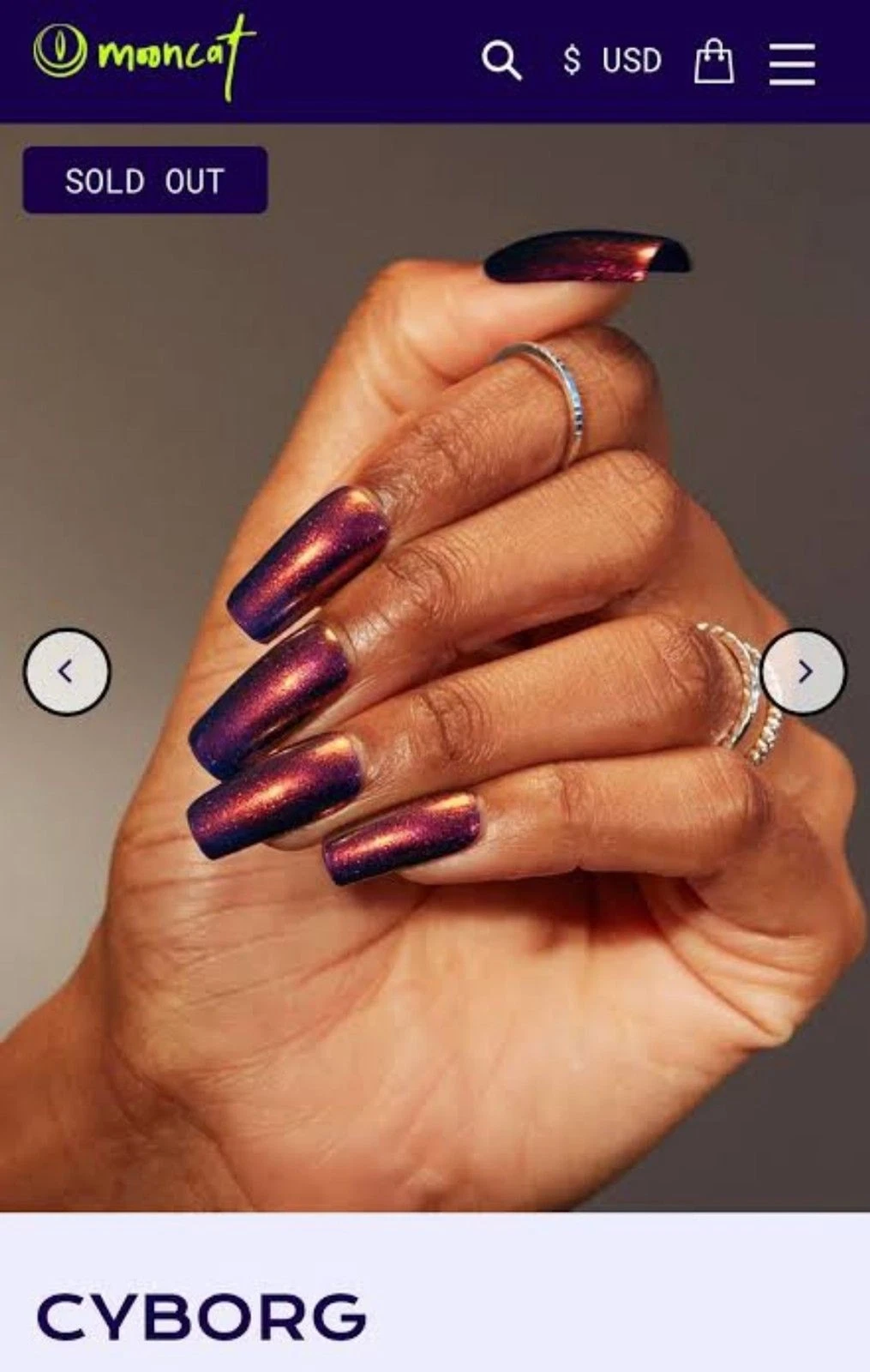 Cyborg Mooncat indie nail polish DD